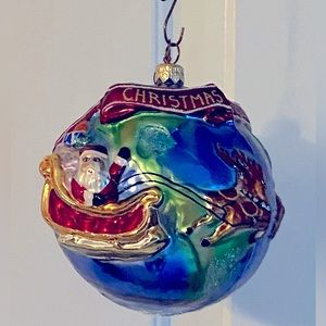 Christopher Radko Christmas 2000 Santa’s Sleigh & Reindeer Ornament
